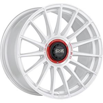 OZ RACING SUPERTURISMO EVOLUZIONE WRC RACE WHITE RED LETTERING 5X112 8x18 818 ET48 CB75 Alumiinivanteet 141530 1