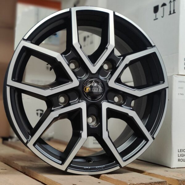 RAMTO TF16 BLACK MATT POLISHED 6.5x16 5/160 ET57 CB65.1