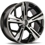 STATUSFÄLGAR ANGERS BLACK FRONT POLISHED 7x16 4/108 ET20 CB65.1