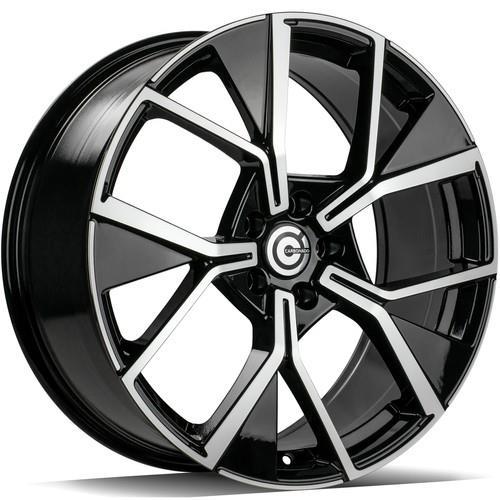 STATUSFÄLGAR MANNHEIM BLACK FRONT POLISHED 8.5x20 5/112 ET38 CB66.5