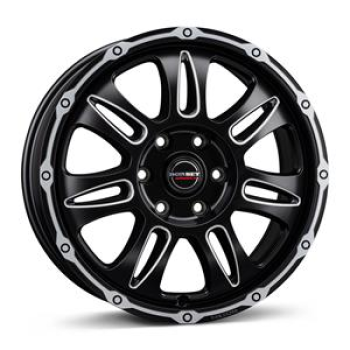 BORBET CW8 BLACK RIM WINDOW POLISHED MATT  5X 8x18 8/18 ET45 CB84.1