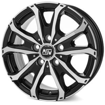 MSW 48 VAN GLOSS BLACK FULL POLISHED 7x17 7/17 ET68 CB78.1