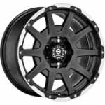 SPARCO DAKAR MATT BLACK LIP POLISHED+RIVETS 7.5x17 5/17 ET24 CB106.1