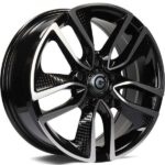 STATUSFÄLGAR FORCE BLACK FRONT POLISHED 6.5x15 5/114.3 ET38 CB73.1