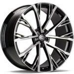 STATUSFÄLGAR STAR BLACK FRONT POLISHED 9.5x22 5/112 ET25 CB66.5
