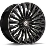 STATUSFÄLGAR ACTION BLACK GLOSSY LIP POLISHED 9.5x20 5/112 ET40 CB66.6