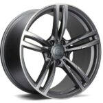 STATUSFÄLGAR DIAMOND MATT ANTHRACITE FRONT POLISHED 9.5x19 5/120 ET38 CB72.6