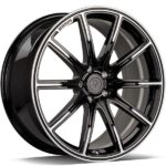 STATUSFÄLGAR MF.11 BLACK FRONT POLISHED 8.5x20 5/112 ET30 CB66.6