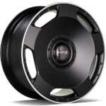 STATUSFÄLGAR MF.6 MATT BLACK MACHINED LIP 10x23 5/130 ET25 CB84.1