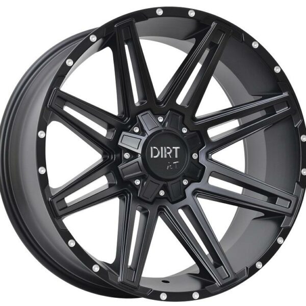 DIRT A.T D88 FLATBLACK MILLED RIVETS 9x20 5/120-139.7 ET25 CB78.1
