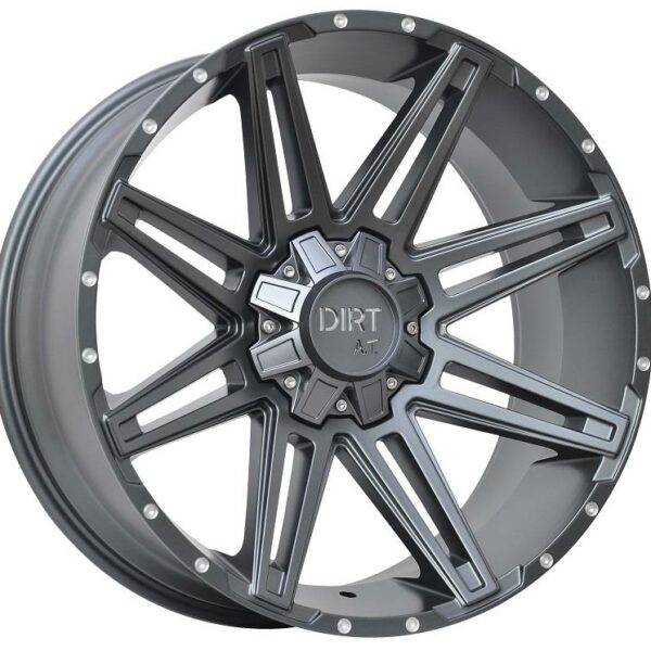 DIRT A.T D88 FLATGREY MILLED RIVETS 9x18 6/135-139.7 ET25 CB106.1