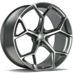 STATUSFÄLGAR FANCY ANTHRACITE FRONT POLISHED 8x18 5/112 ET30 CB66.5