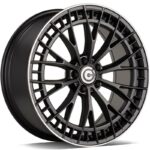 STATUSFÄLGAR UPSCALE DEEP MATT BLACK LIP POLISHED 9.5x20 5/112 ET45 CB66.6