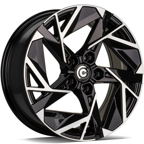 STATUSFÄLGAR VULCANO BLACK FRONT POLISHED 7x17 5/114.3 ET35 CB73.1