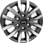 BORBET CW6 MISTRAL ANTHRACITE GLOSSY POLISHED 6.5x16 5/16 ET62 CB84.1