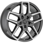 MSW 52 GLOSS GUN METAL FULL POLISHED 8,5X 8.5x20 5/20 ET45 CB73.1
