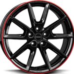 BORBET LX19 BLACK GLOSS RIM RED 8x19 5/112 ET44 CB66.5