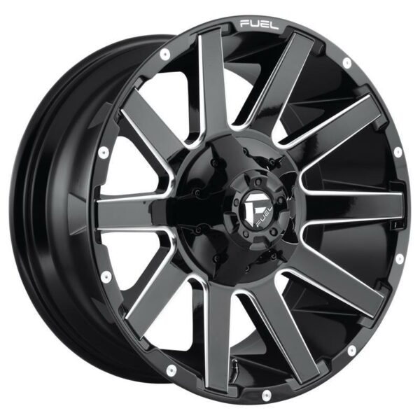 FUEL FC615 GLOSS BLACK MILLED 10x22 5/114.3-127 ET-18 CB78.1
