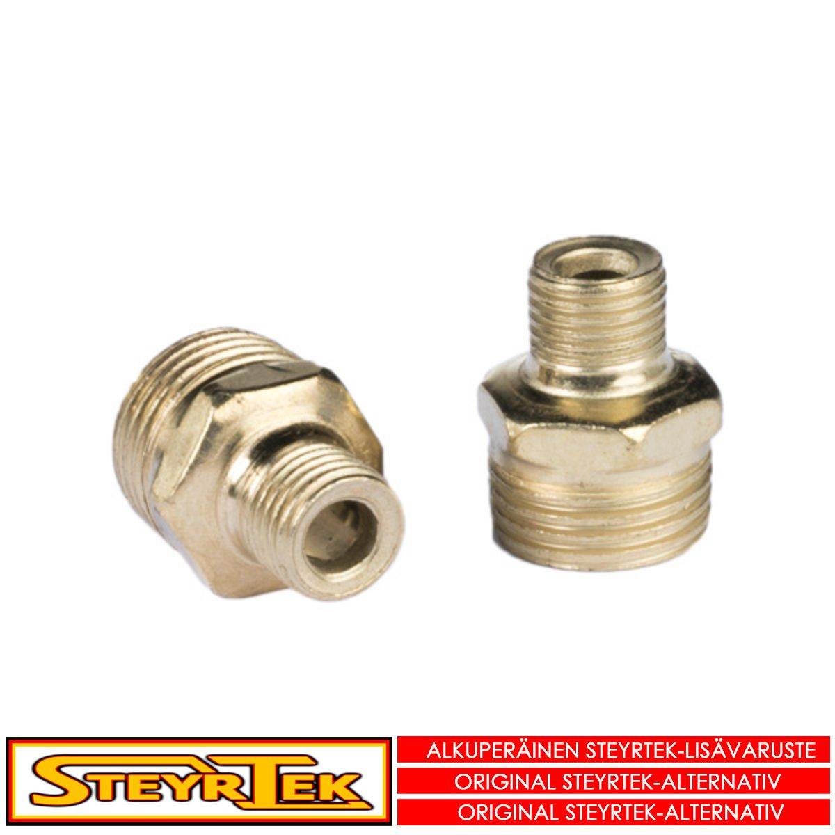SteyrTek-Muuntonippa-12quot-uros-kierteesta-14quot-urokseen_Tarvikkeet_180719_1.jpeg SteyrTek Muuntonippa 1/2" uros kierteestä 1/4" urokseen - Image 1